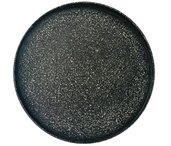 Azafate Circular de Terrazo Blanco