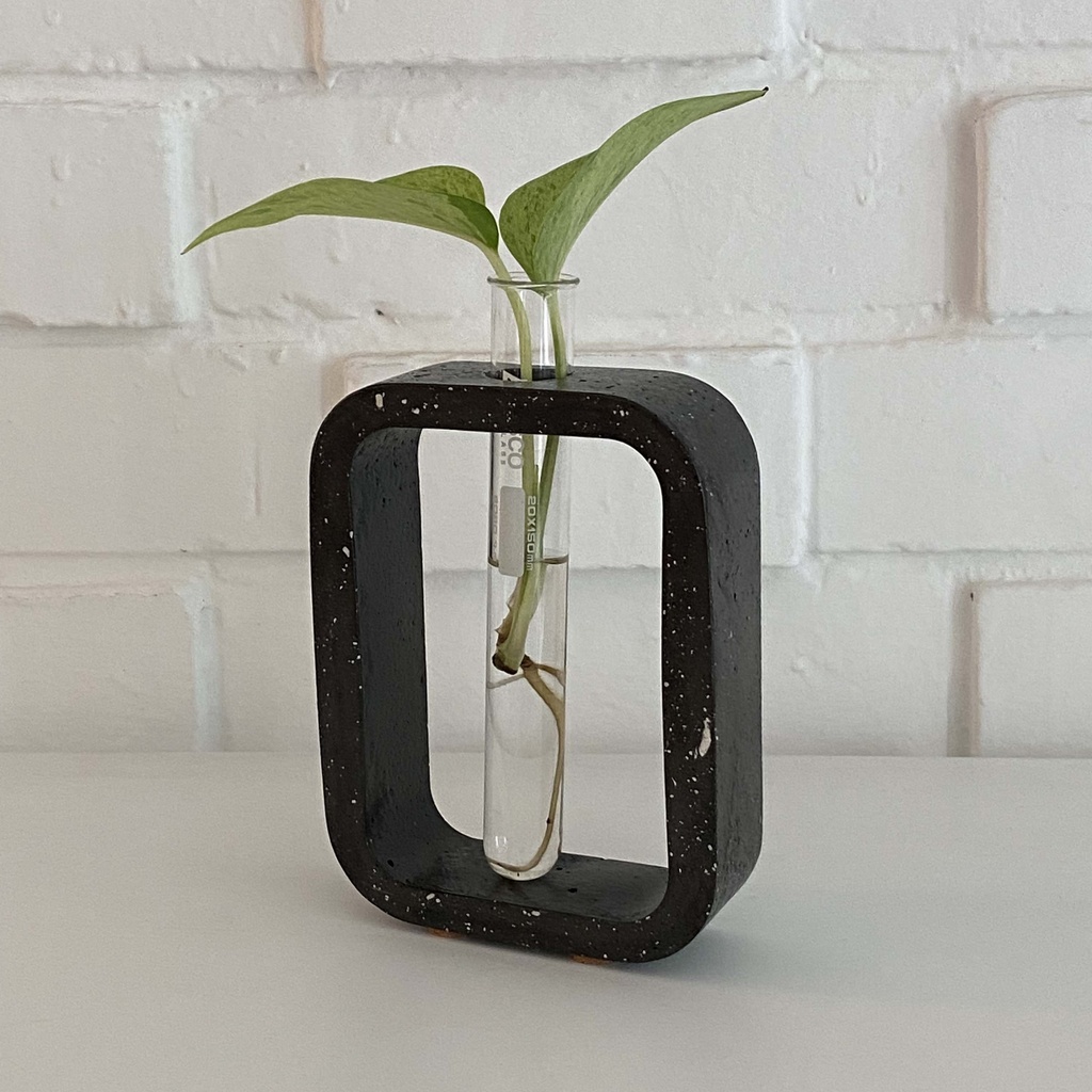 Florero propagación Rectangular Negro