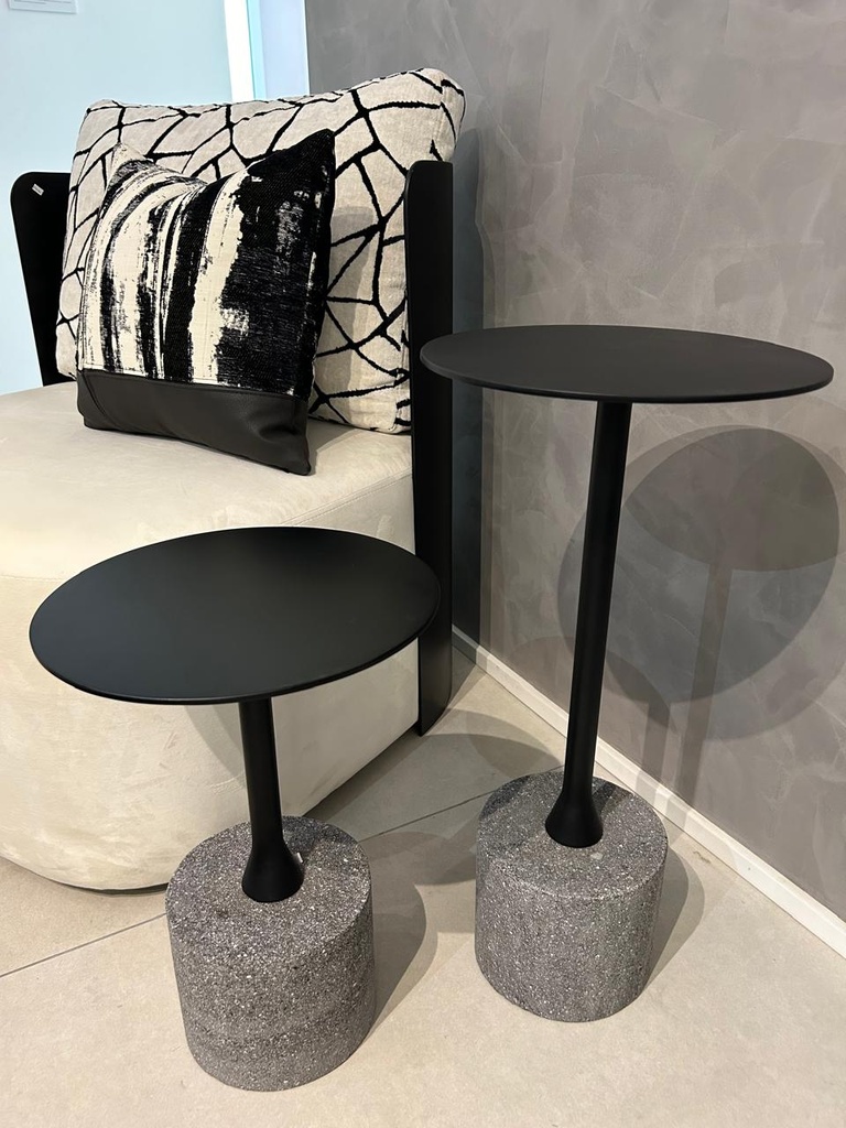 Side Table Top de Metal Alta