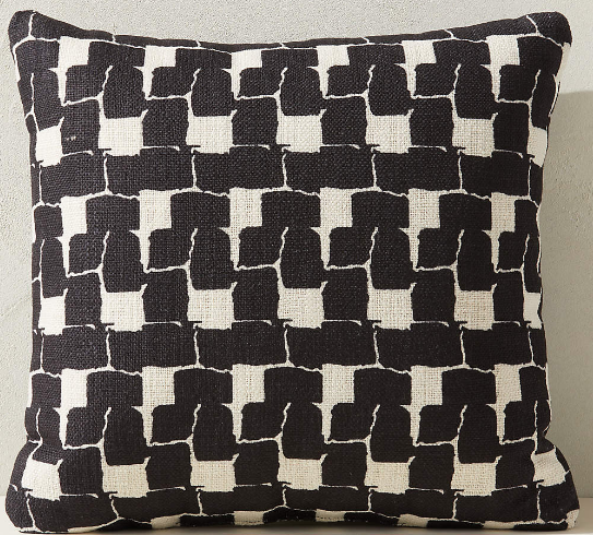 Cojín Blanco y Negro Brique