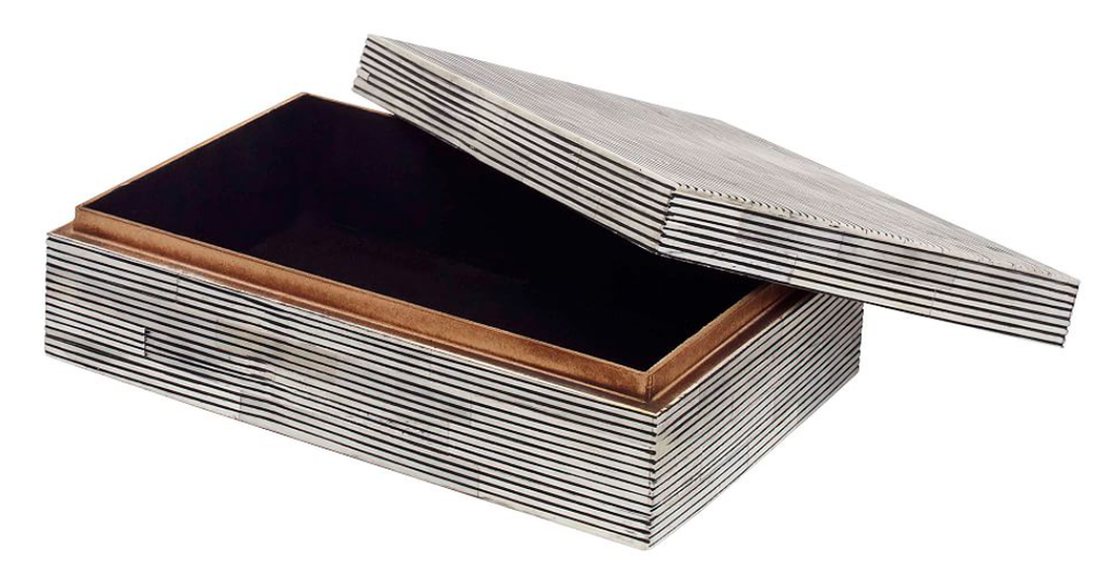 Cofre Decorativo Delaney negro con blanco