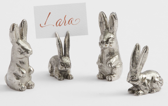 Porta Tarjetas de Mesa (Set de 4 Conejos)