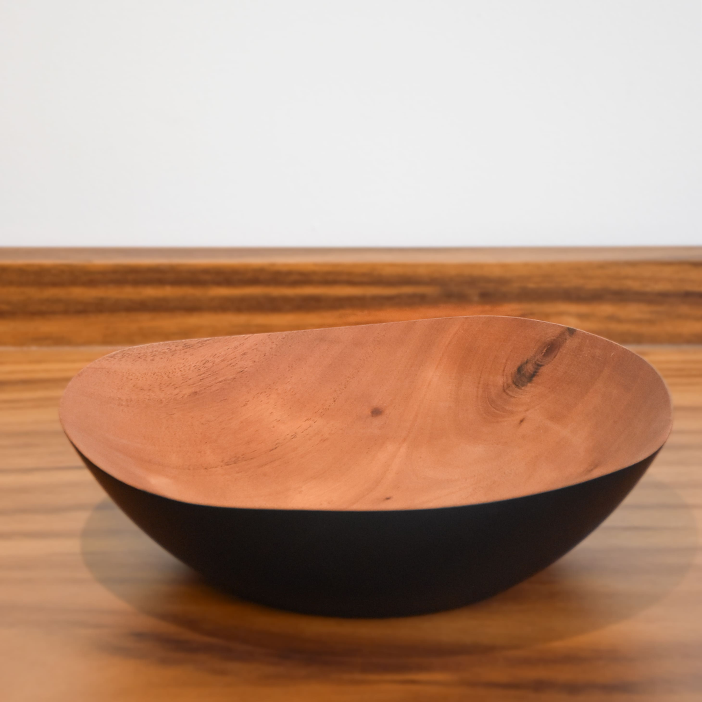 Tazón Ola 10"x2.5" Caoba Quemada