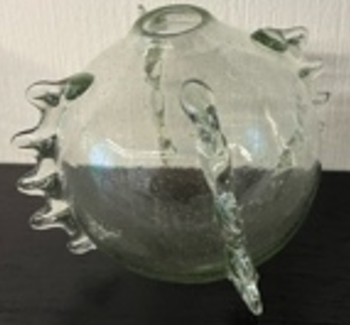 Jarrón Esferas con Espinas Transparentes