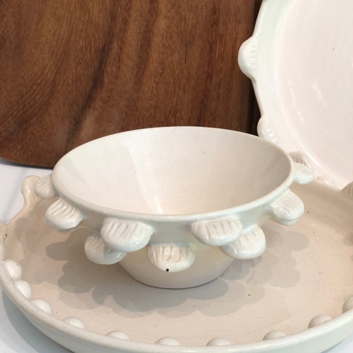 [US0046] Plato Mini Salsero Blanco