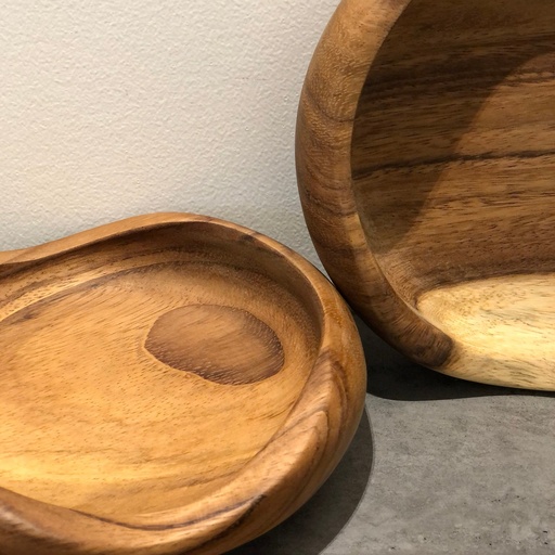 [US0038] Plato Ensaladero de Madera irregular