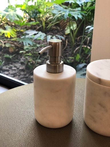[AB0009] Jabonera marmól blanco