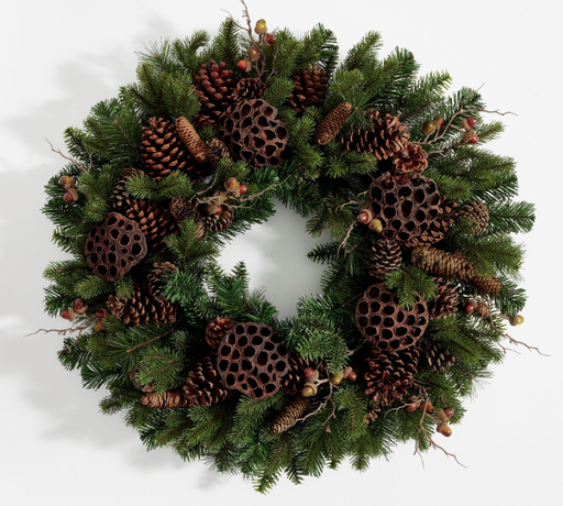 Corona de Pino y Vaina de Loto