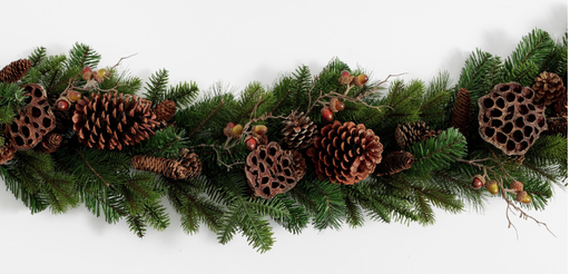 Guirnalda de Pino y Vaina de Loto