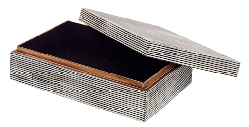 Cofre Decorativo Delaney negro con blanco