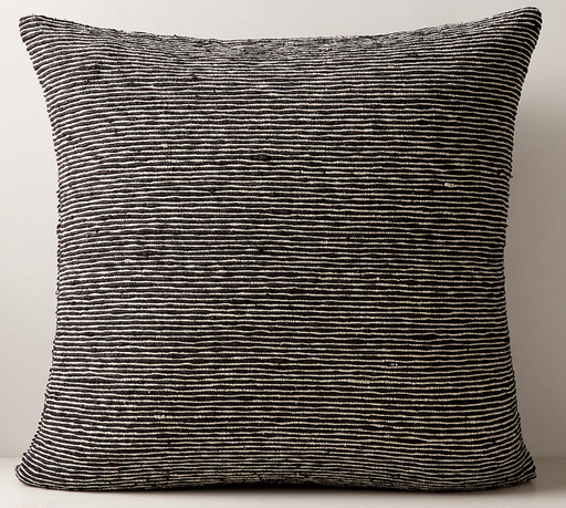 Cojín Líneas Blanco y Negro XL