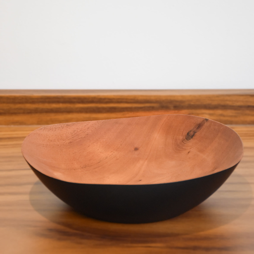 Tazón Ola 10"x2.5" Caoba Quemada