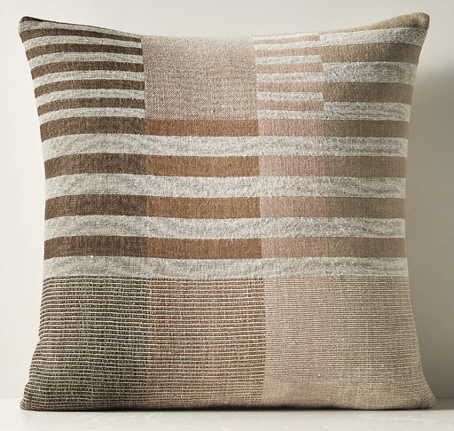 Cojín Decorativo Reina de Seda y Lana Marrón